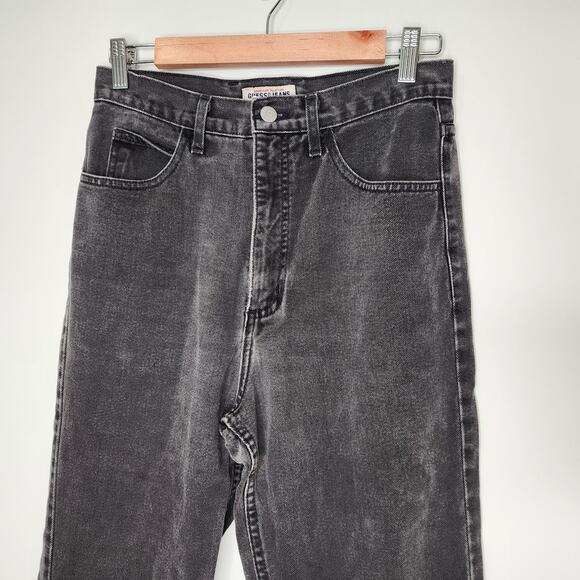 90's Guess High Rise Straight Jeans Washed Black Made in USA 31 - Picture 4 of 5